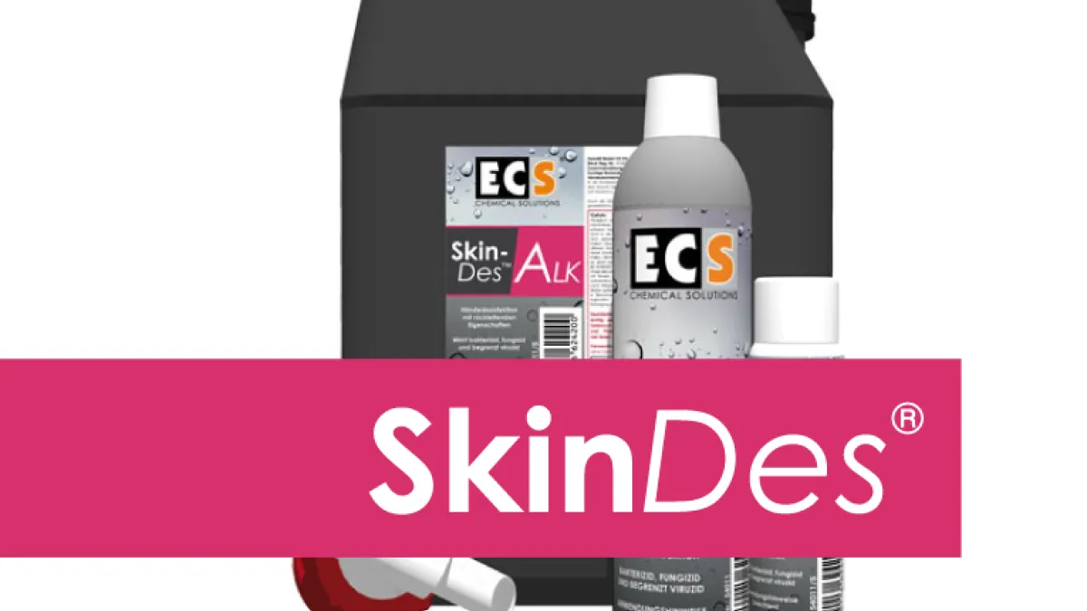 SkinDes Logo mit Produkten